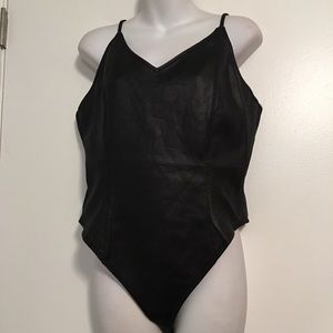 NWT . Jack BB Dakota Luise Faux Suede Bodysuit